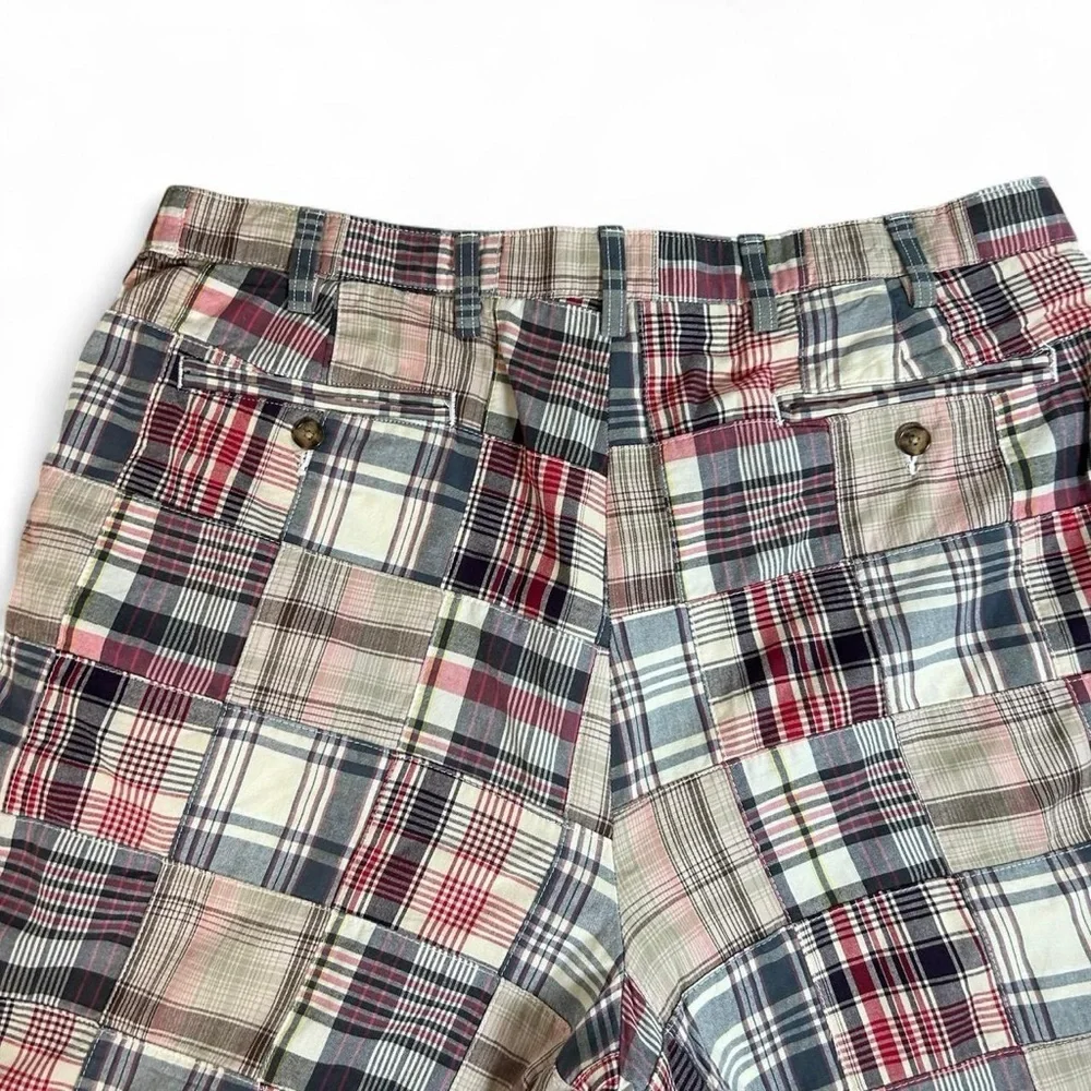 Jos. A. Bank Men’s Vintage 90s Patchwork Plaid Shorts – Size 38